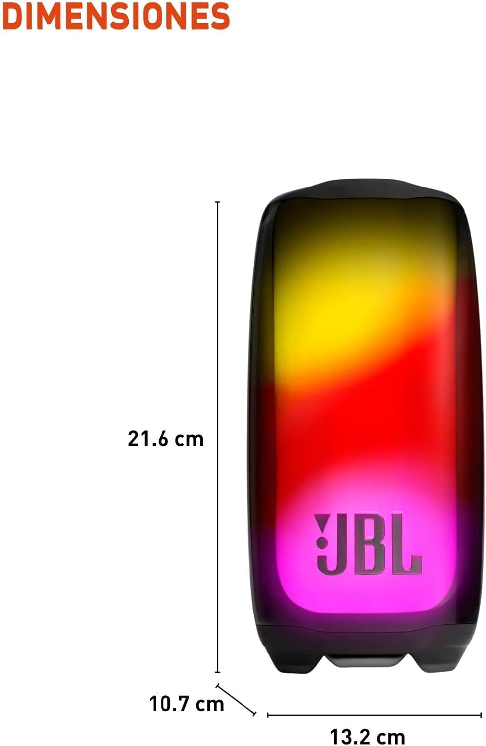 JBL Pulse 5 - Portable Bluetooth Speaker with Dazzling Lights Original Pro Sound, Black