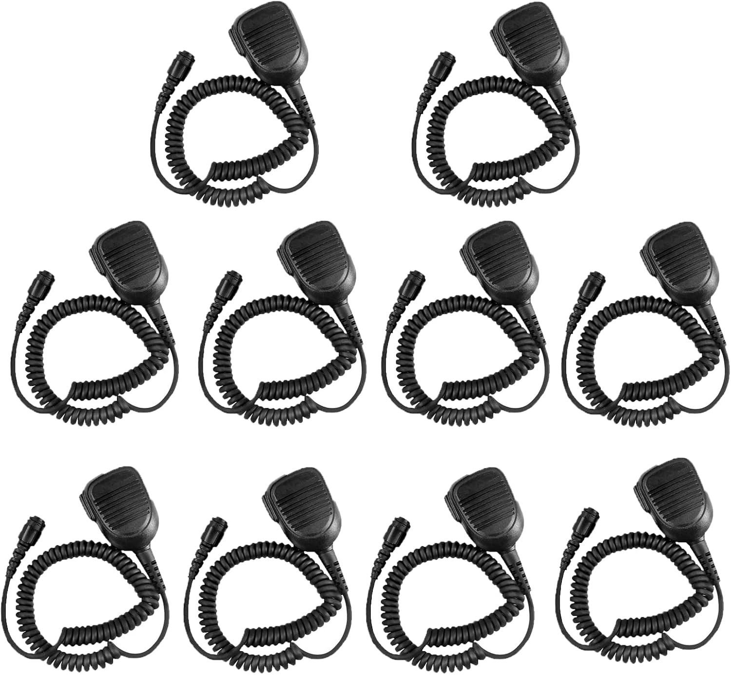 10Pack RMN5052 RMN5052A Heavy Duty Microphone Remote Speaker Mic Compatible with XPR4300 XPR4350 XPR4380 XPR4500 XPR4550 XPR4580 XPR5350 XPR5550E Radio