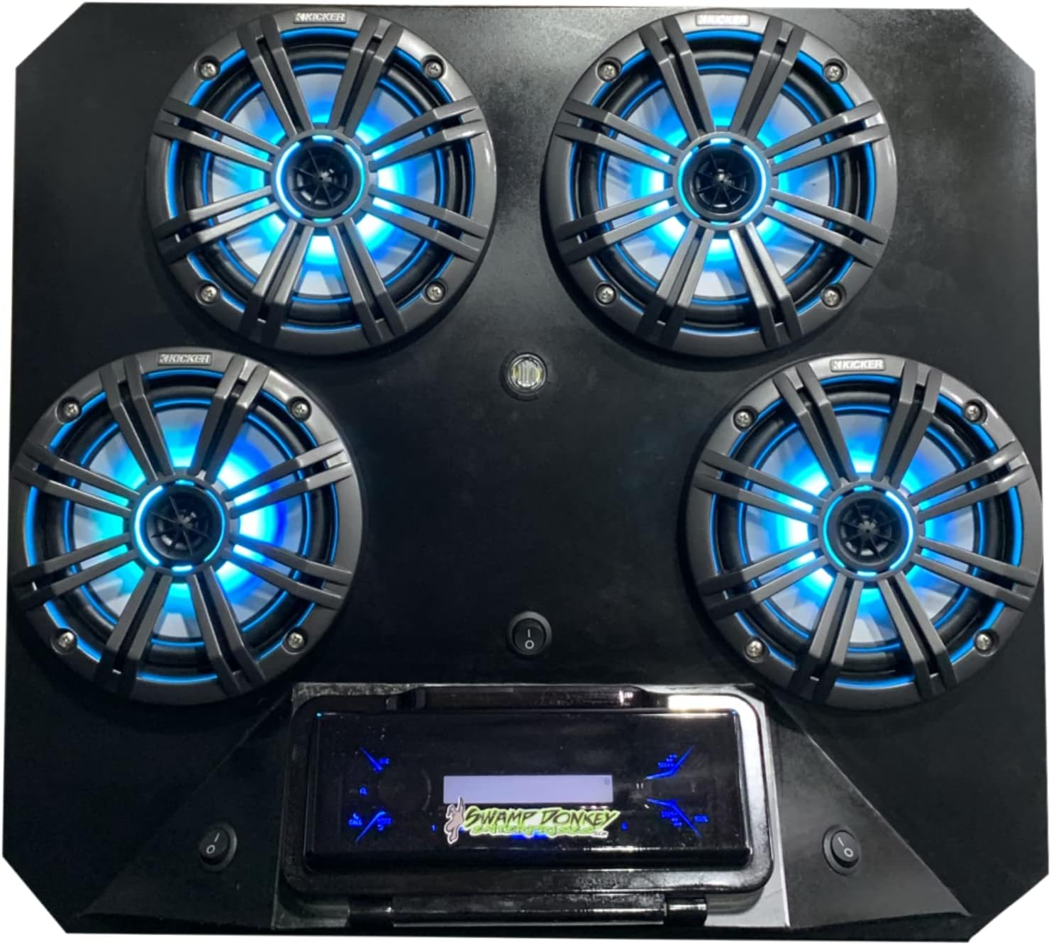 Rsurgb Universal Radio Stereo Side by Side utv Tractor Skid Steer 4 6.5 Speakers BT am fm