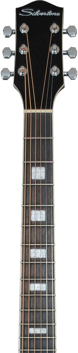 Silvertone 6 String Acoustic Guitar, Right (955BK)