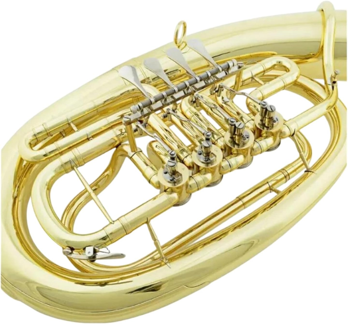 Flat 4 Key Euphonium Lacquered Gold Instrument Euphonium All-brass Instrument