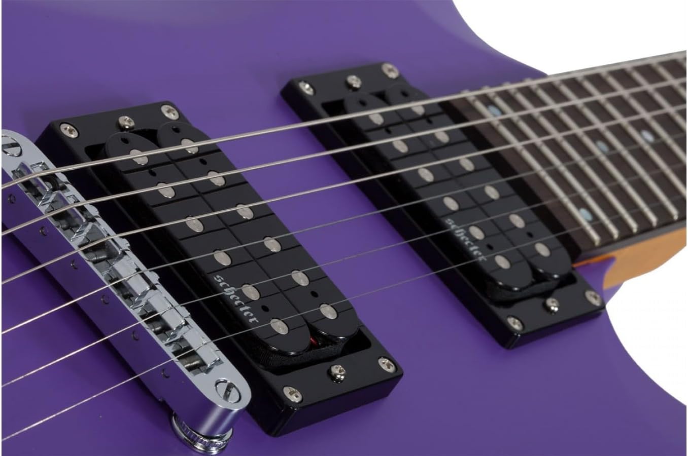 Schecter C-6 Deluxe Solid-Body Electric Guitar, Rosewood Fingerboard, Satin Purple