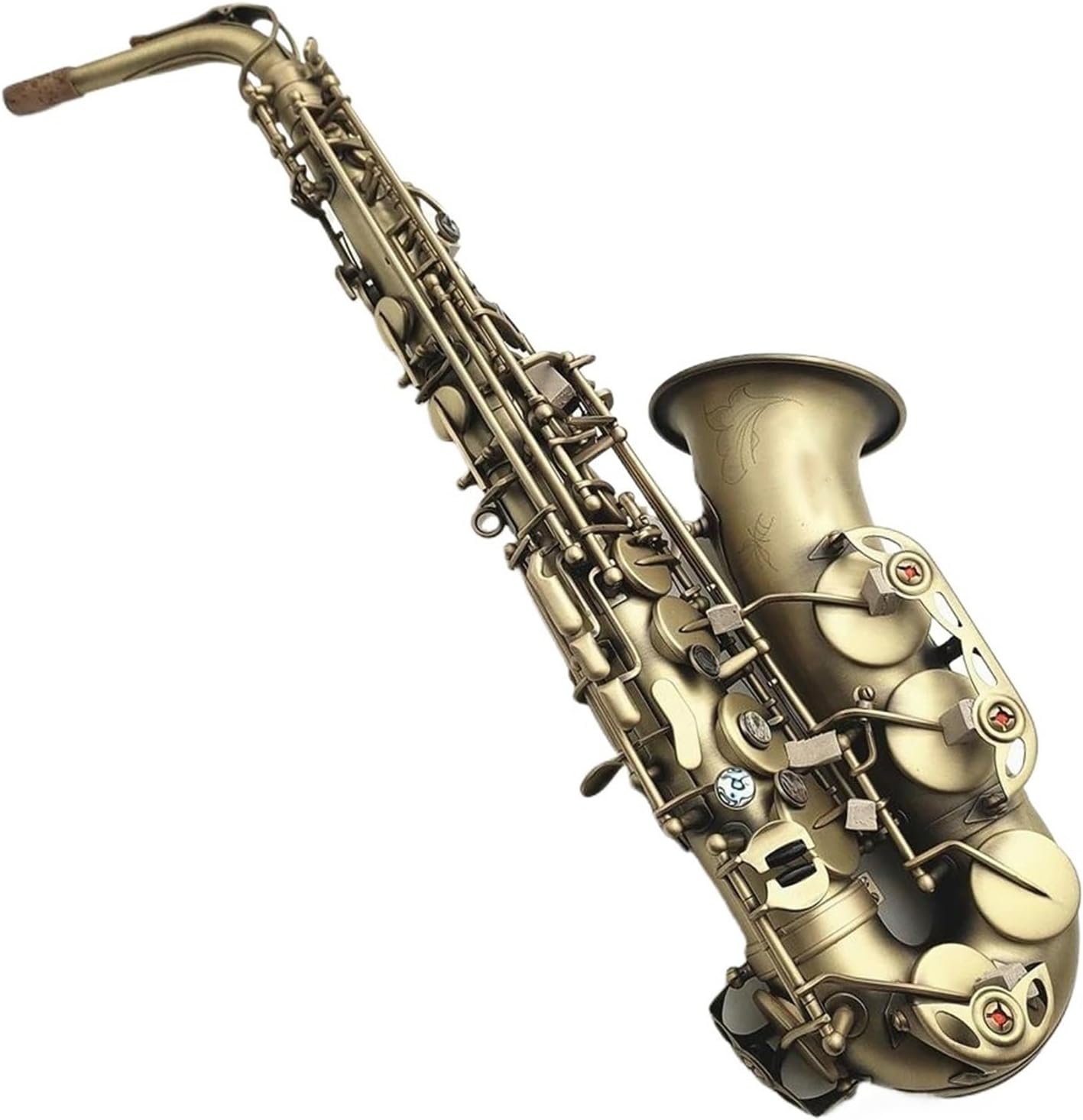 Woodwind Instruments Alto Saxophone Antique Copper Plated E-flat With Mouthpiece Reed Neck (Color : Red Brown)