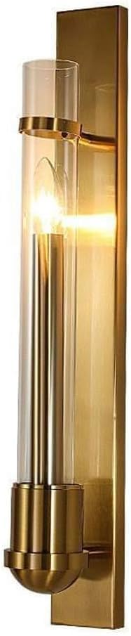Modern Simple Minimalism Glass Wall Sconces, Gold Wall Mount Lamp, Bedside Wall Sconces, Wall Decor for Bedroom, Living Room, Hallway, Vanity, 8*60cm (3.1*23.6in)