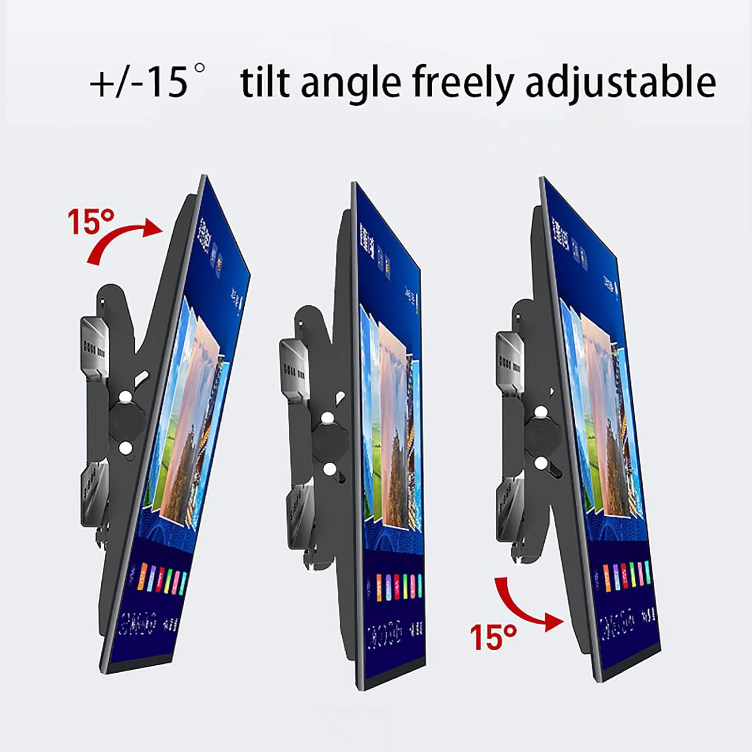 Tilting TV Wall Mount Bracket for Flat TVs, Low Profile Design, Fits VESA 400X400mm, Space-Saving Solution for Home Entertainment