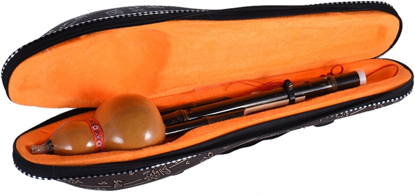 FLFL Hulusi Hulusi 3 Tone C-Key Cucurbit Flute Aluminum with Copper Plated Pipes Instrument with Case (Color : 02)