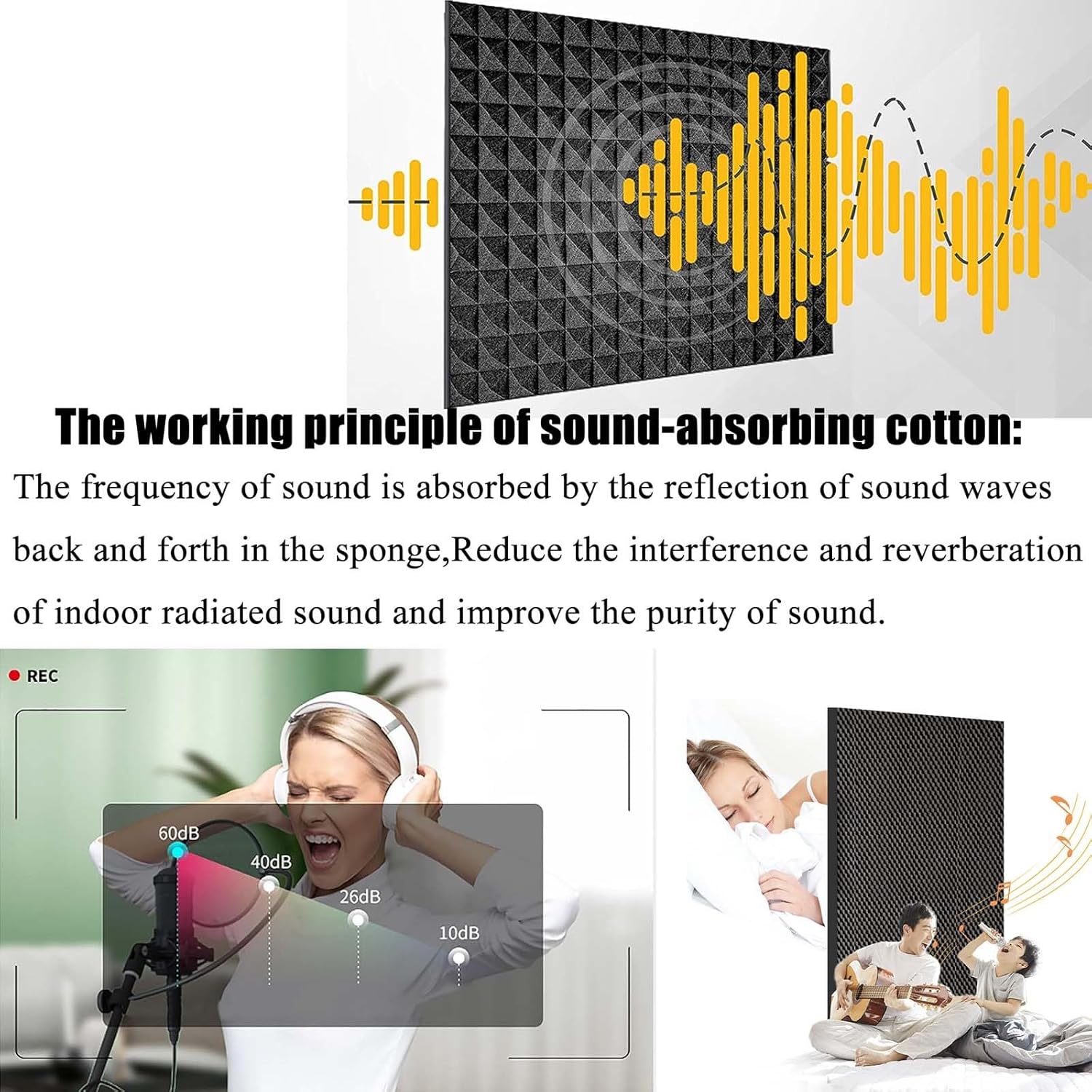 Desktop Soundproof Portable Recording Studio, Multi-Functional Vocal Recording Studio, Suitable for Dubbing (Green)