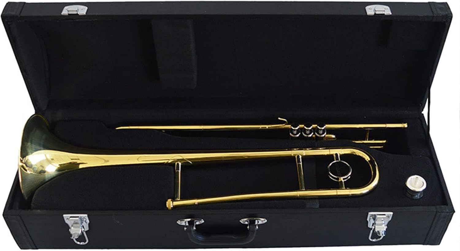 TSTS C Key Gold Three Key Lacquered Brass Trombone Suitable for Stage Performance Beginner Trombone