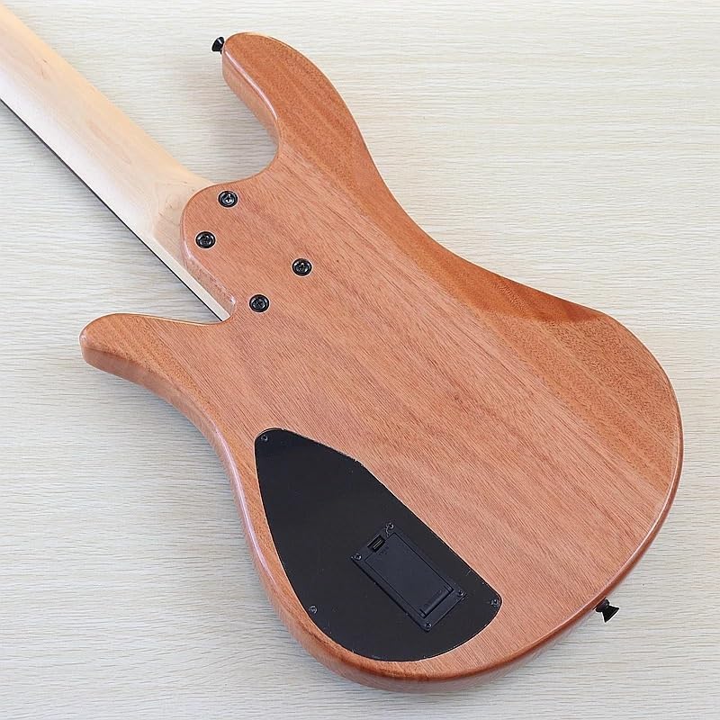 5-String Active Electric Bass Guitar, 43-Inch Full Size,Full Maple Neck, 24-Fret High Gloss Finish(M2 with fret)