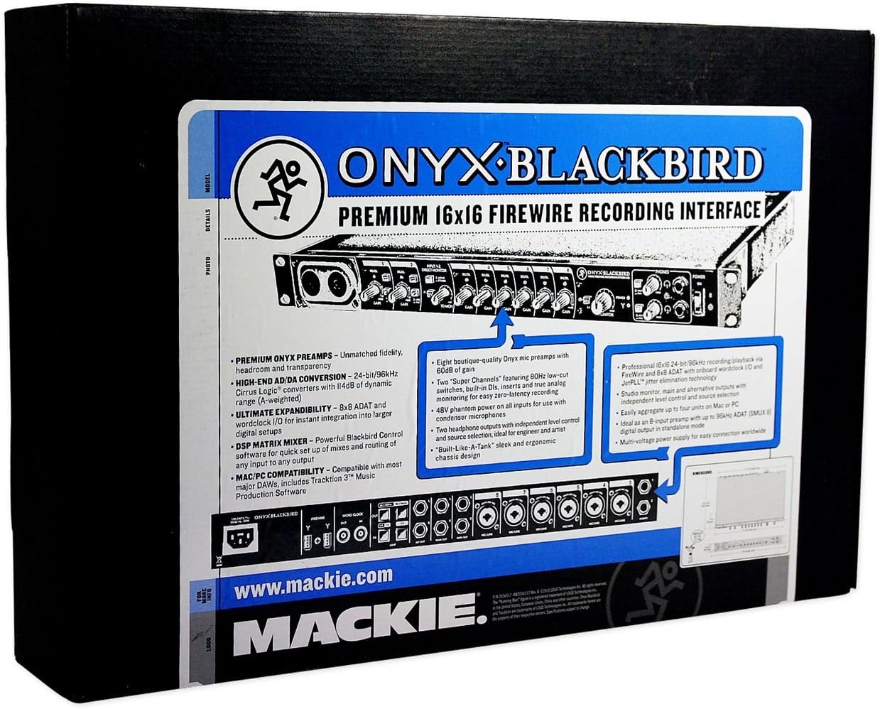 Mackie Onyx Blackbird Premium 16x16 FireWire Recording Interface with Tracktion 3 Music Production Software