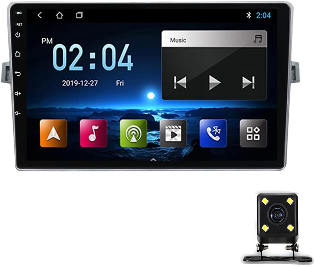 Car Stereo Compatible with Apple Carplay and Android Auto, 9 Inch Double Din Car Stereo with Bluetooth, Touch Screen Car Radios MP5 Player for Toyota Verso 2009-2018