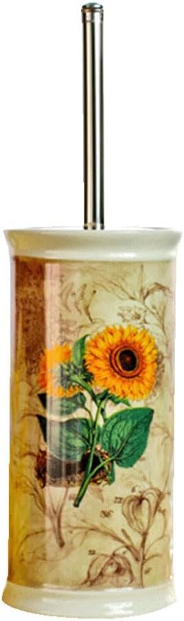 Sunflower Toilet Brush Set Ceramics Toilet Brushes Holder Bathroom WC Toilet Brush Stainless Steel Handle Loo Clean Brush