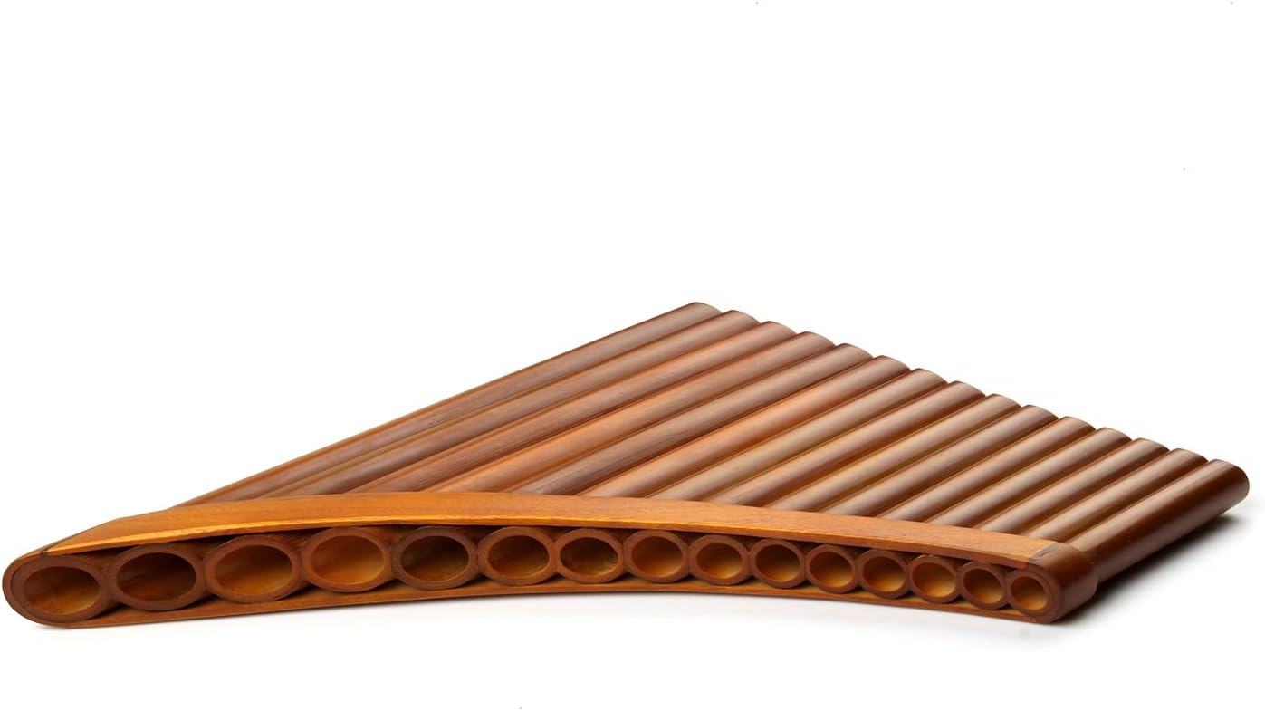 15 Pan Pipes Brown Flat Pan Flute G Key Chinese Traditional Musical Woodwind Instrument Pan Flute