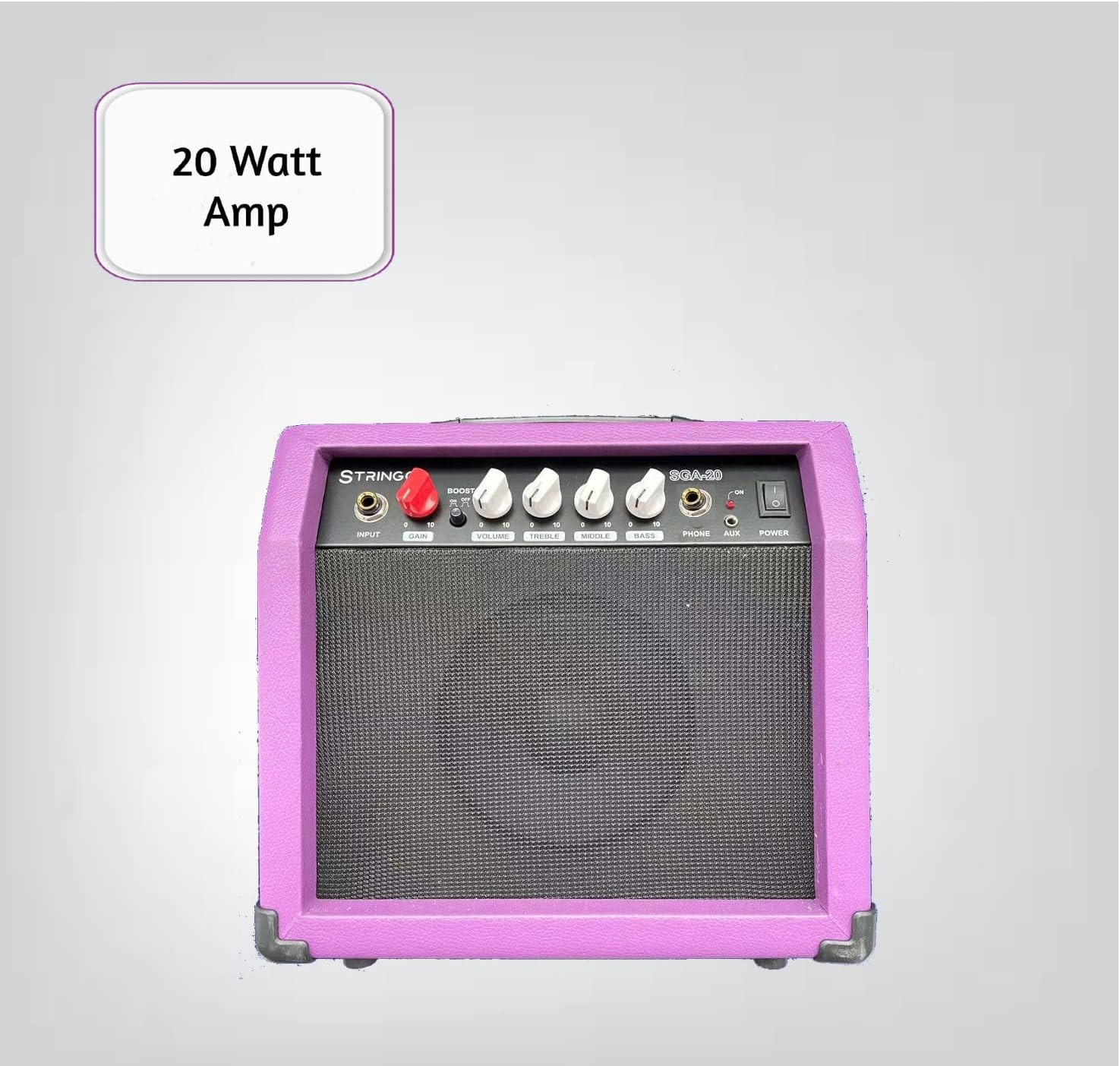 Purple 30 Inch Kids Electric Guitar Beginner Kit, Set Includes 20W Amplifier 3 Picks, Shoulder Strap, Tuner, Bag Case