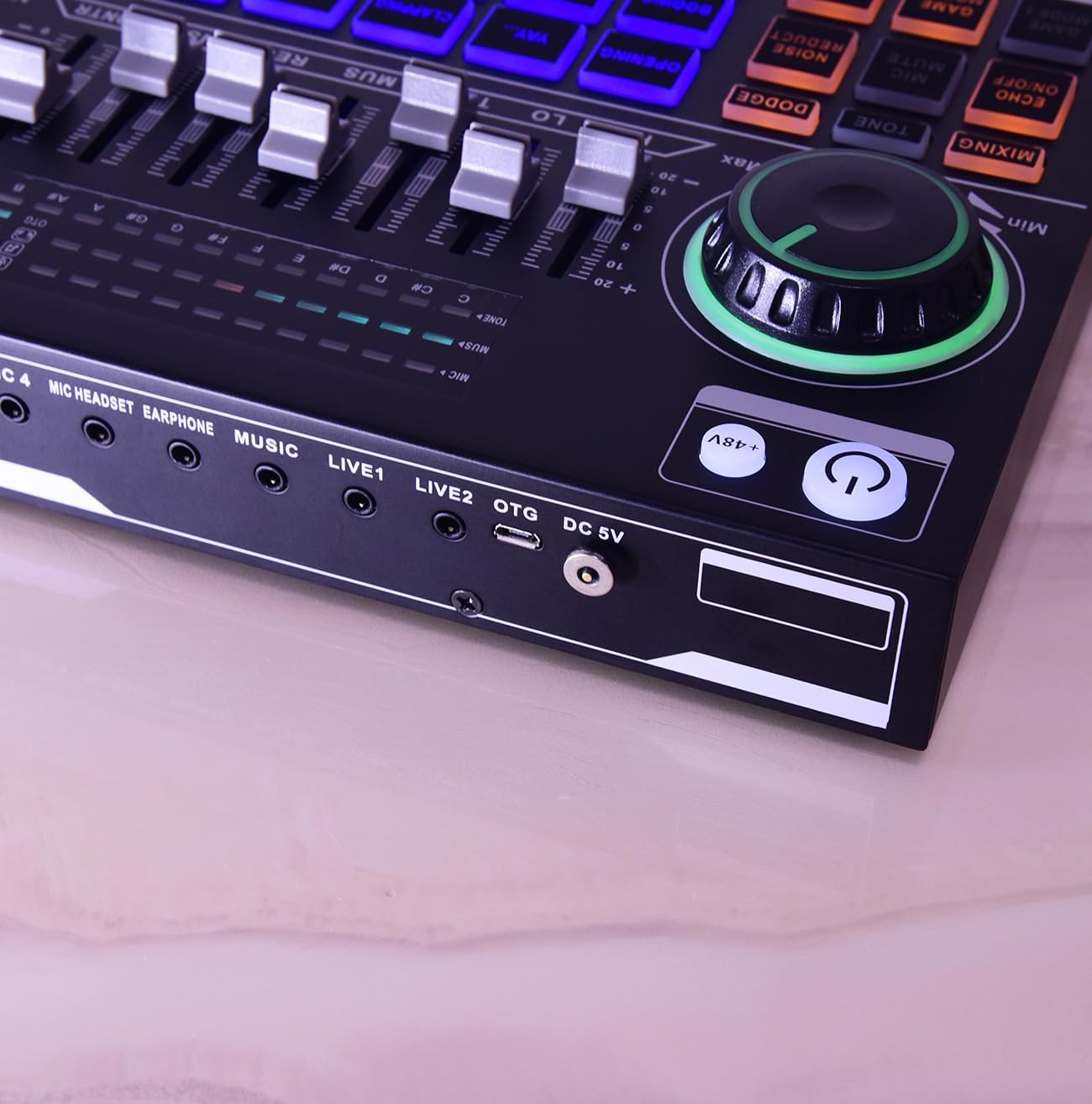 Audio Interface with DJ Mixer and Live Sound Card Portable ALL-IN-ONE Podcast Equipment Bundle Kit, Professional XLR Microphone