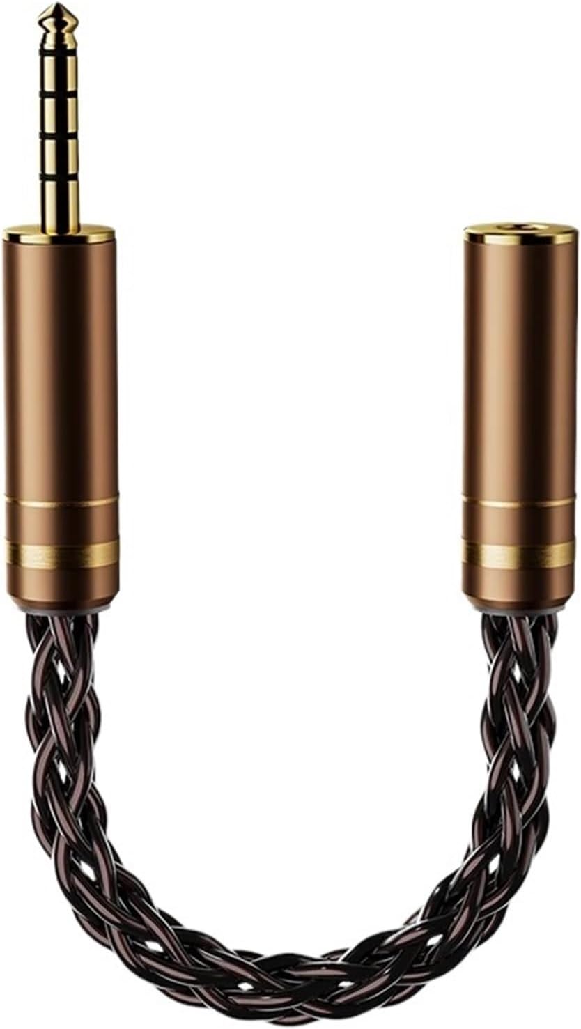 7N OCC HiFi Balanced Audio Cable 8 Core Earphone Conversion Adapter Cable 2.5 3.5 4.4mm Male to Female AUX Jack Cable(3.5 Male-4.4 Female)