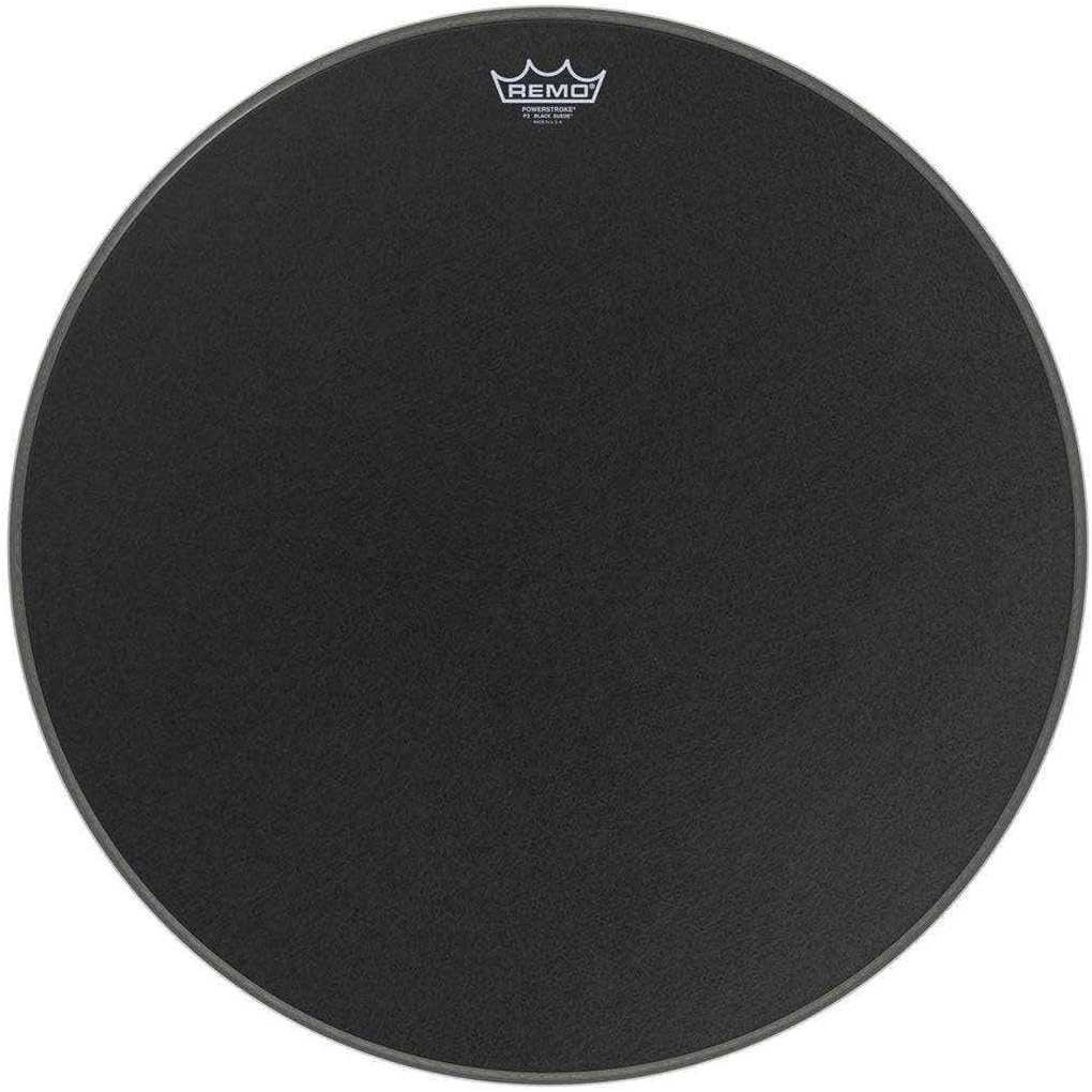 Remo Powerstroke P3 Black Suede™ Bass Drumhead, 24