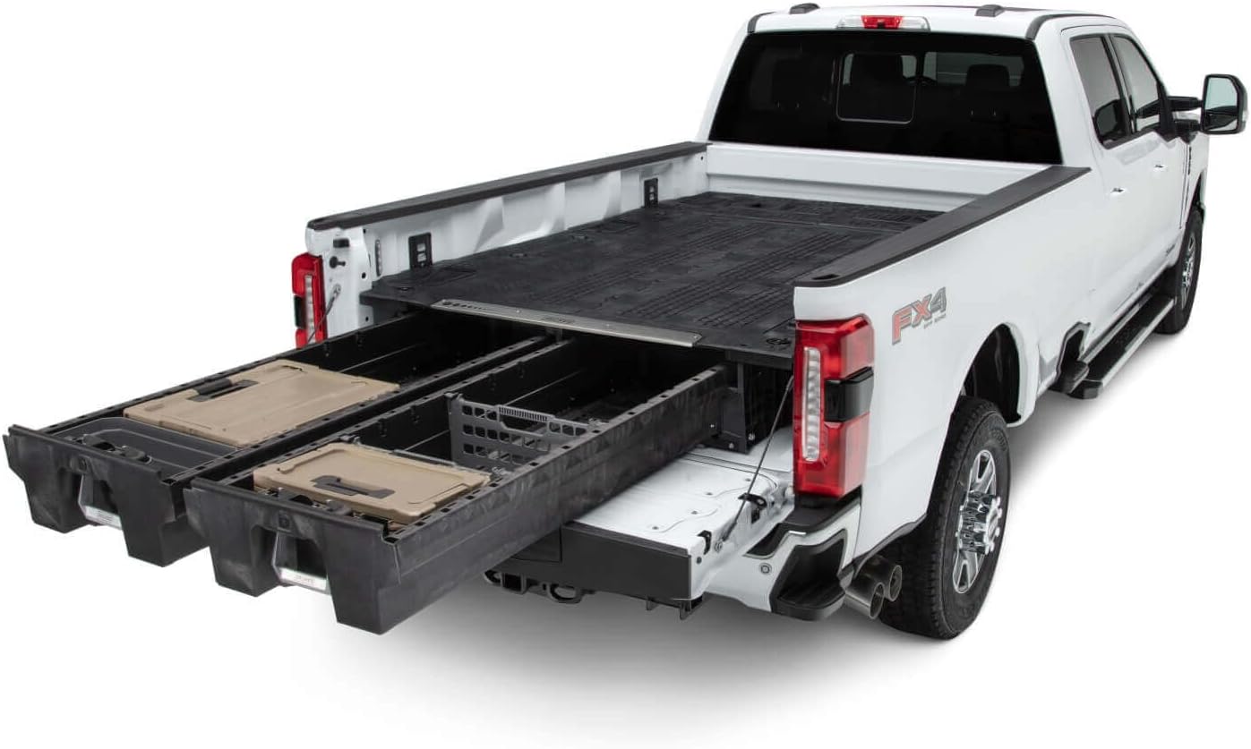 DECKED Truck Bed Storage System Includes System Accessories | Compatible with GMC/Chevy 1500 2019-Current 8'