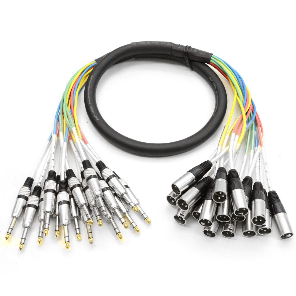 Seismic Audio - SAXT-16x5M - 16 Channel 5' XLR Male to 1/4