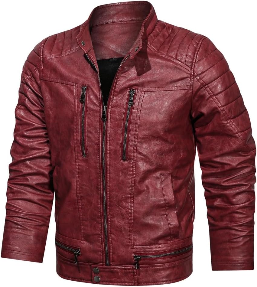 Winter Collar Men's Jacket Motorcycle Racing Suit Padded Youth Thin Coat