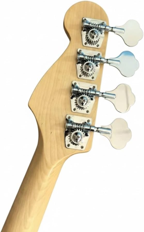 Electric Bass Guitar Natural Solid Mahogany Body PJ Pickups Fretless & Fretted Options(Fretless)