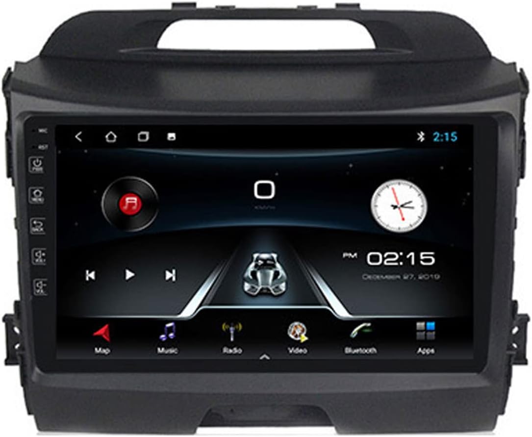 Car Multimedia Player with Backup Camera, 9 Inch Touchscreen Car Radio Double Din Car Stereo with Bluetooth for Kia Sportage 2011-2015 Support WiFi USB GPS SWC DAB+