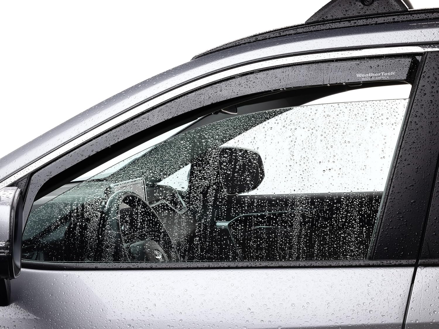 WeatherTech Custom Fit Side Window Deflectors for Dodge Ram Truck 1500, Ram Truck 1500 Classic, Ram Truck 2500/3500 - (80557IM), Dark Tint