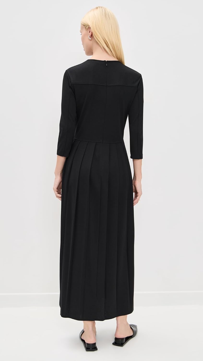 Theory Women's Long Sleeve Pleat Midi Dress
