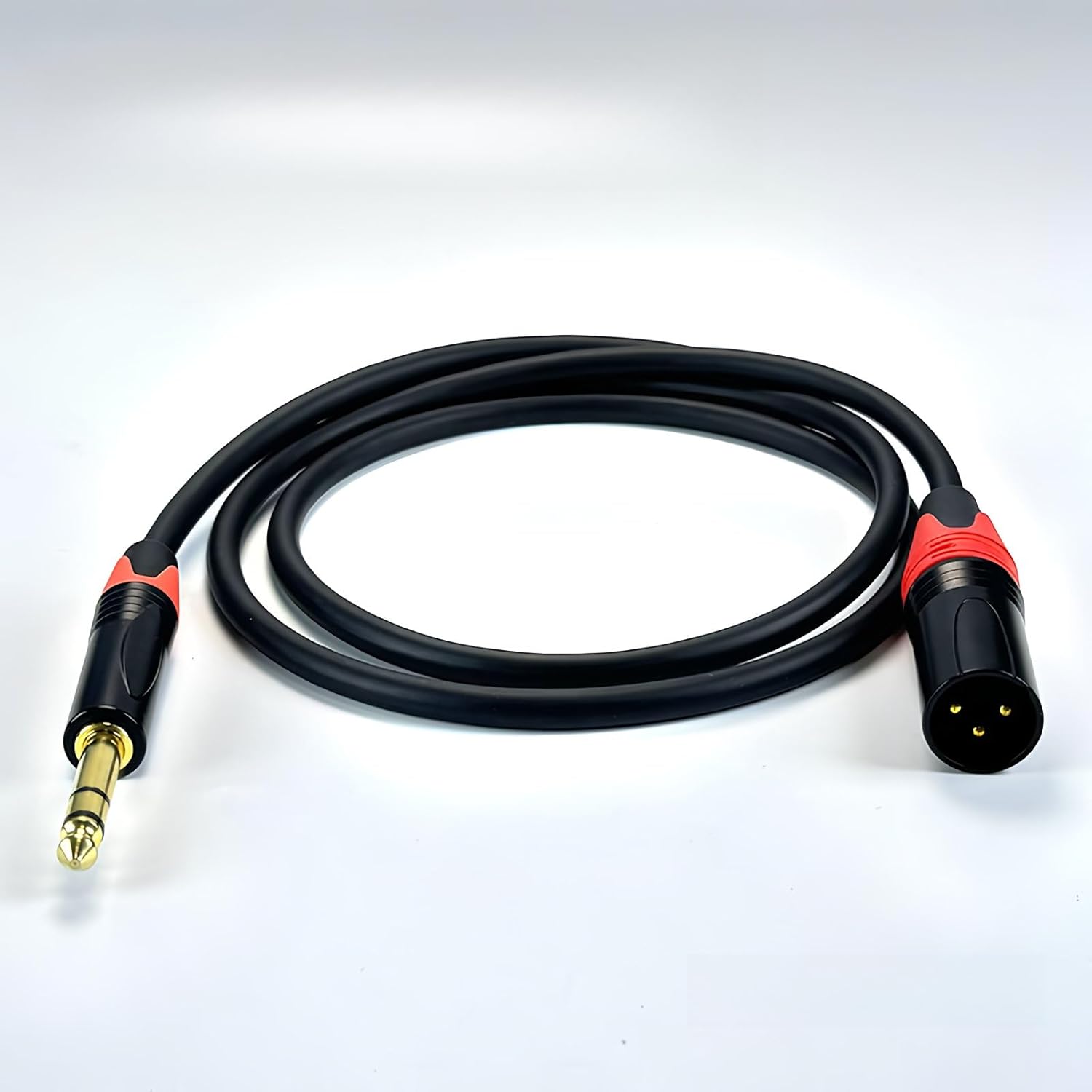 XLR Male to Female Mic Cable 3.5mm 6.5mm RCA Adapter Audio Line (50Meters,XLR M-6.5mm 3Pin)