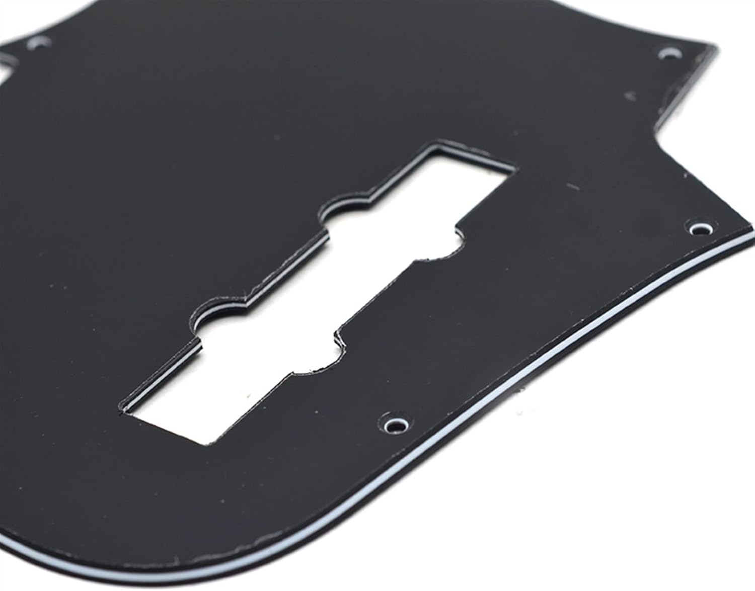 Electric Guitar Pickguard 6Pcs Black Electric Guitar Bass Pickguard 3 Ply Protector Anti-Scratch Plate for Bass Guitar