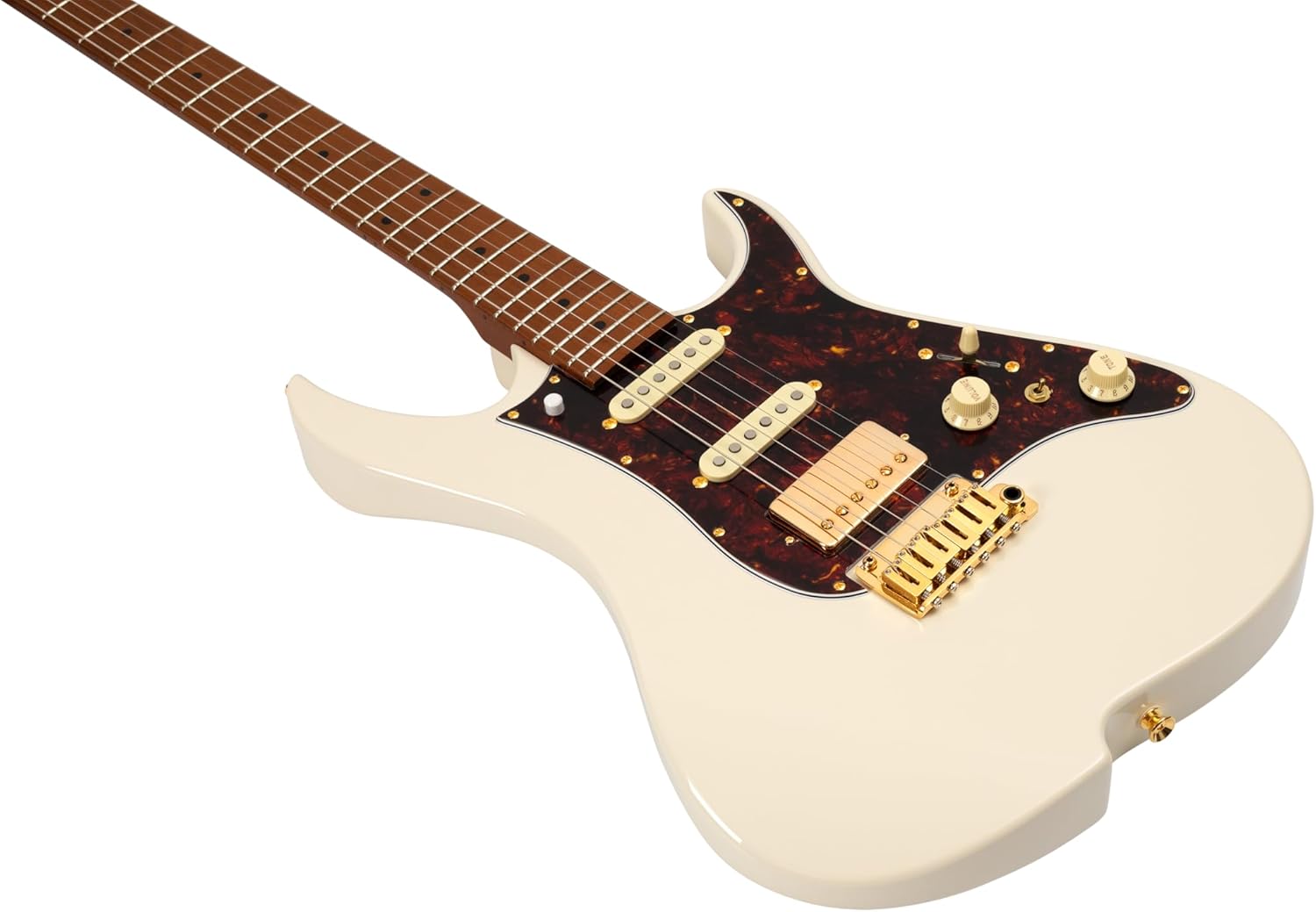 Vola Electric Guitar OZ JRM J2 Olympic White Gloss Handmade in Japan MIJ Roasted Maple Neck Gotoh Bridge Gotoh Locking Tuner Signature model 6 Strings Modern C Neck For All Levels