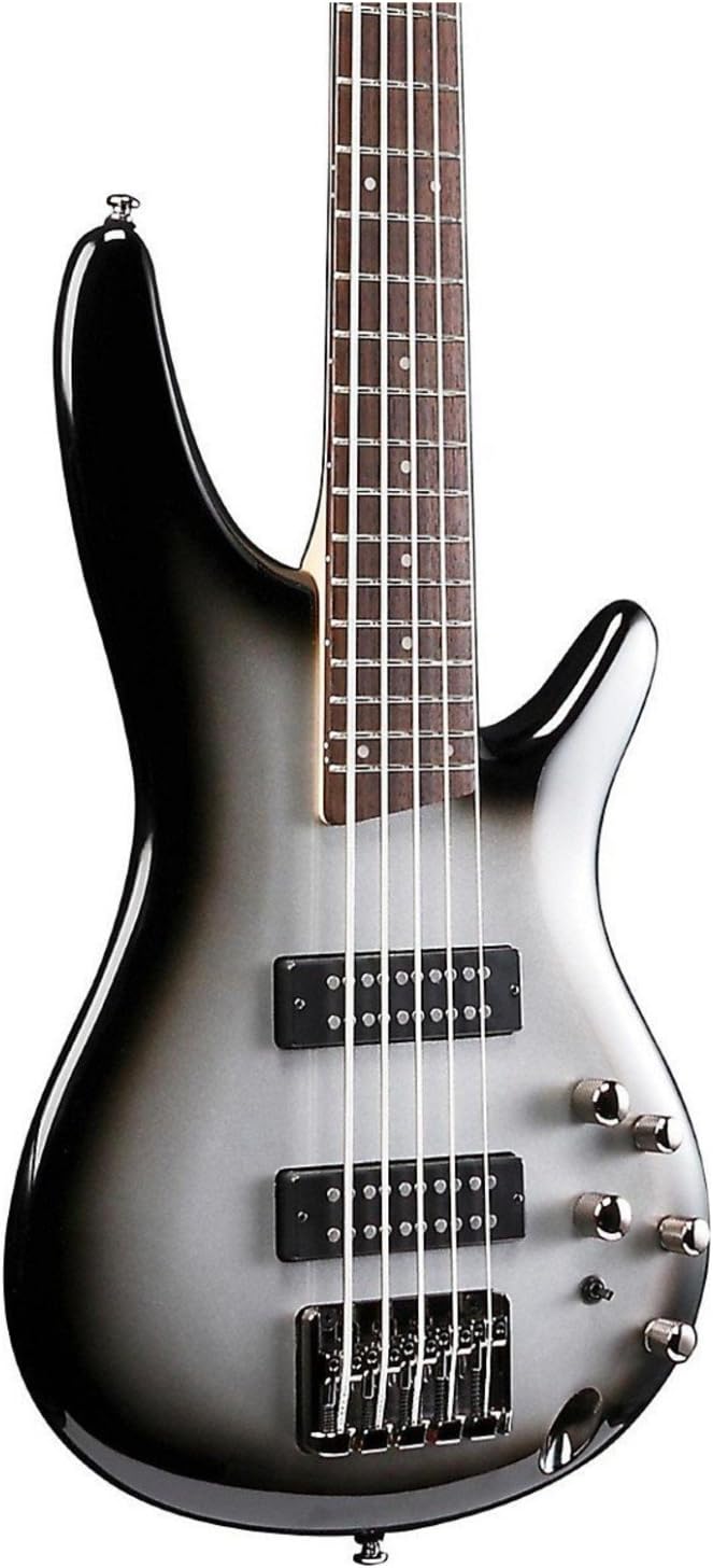 Ibanez Standard SR305E 5-string Bass Guitar - Metallic Silver Sunburst