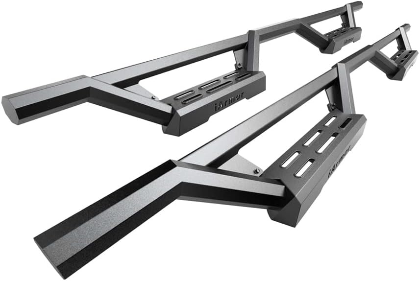 HD Ridez Stainless Steel Drop Steps Armor Compatible with Ford F150 2015-2026 SuperCrew Cab & F150 Lightning 2022-2026 & F-250 F-350 Super Duty 2017-2026 Crew Cab (Nerf Bar Side Steps Side Bars)