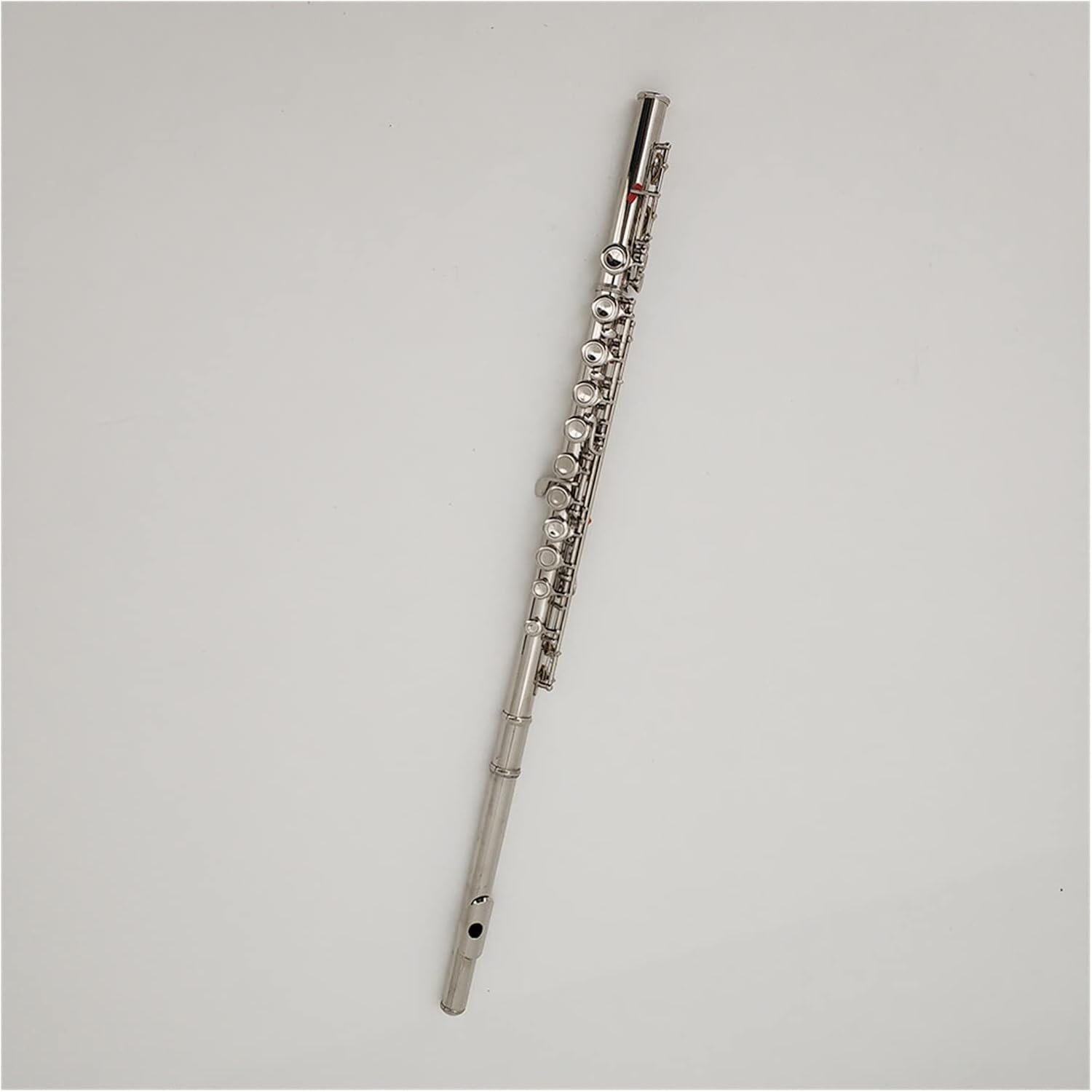 Flutes Musical Instrument Beginners Practice Wind Instrument C Key 16-Hole Flute Opening Key Plus E Key Silver-Plated White Copper Tube Body