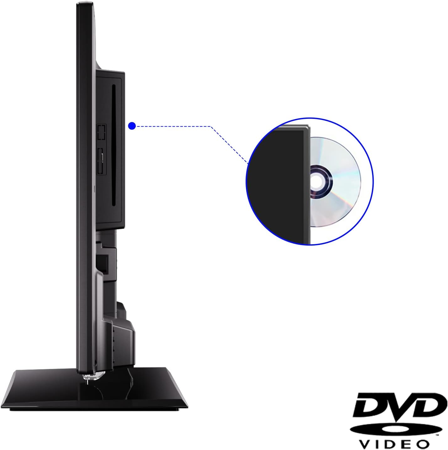 SYLVOX 27'' RV Smart TV with DVD Player + Corner Wall Mount, 12V/AC HDTV for Campers & Travel, Swivel & Tilt Bracket