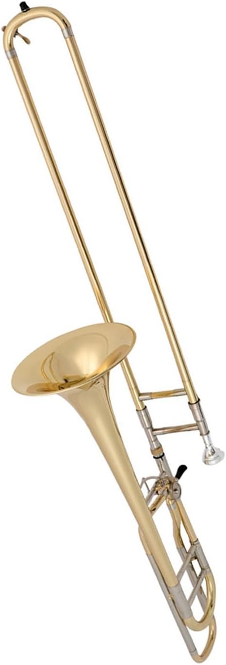 Adult Trombone Instrument Playing Lacquer Gold Tenor Changed To B Flat F Key Professional Trombone Brass Instrument