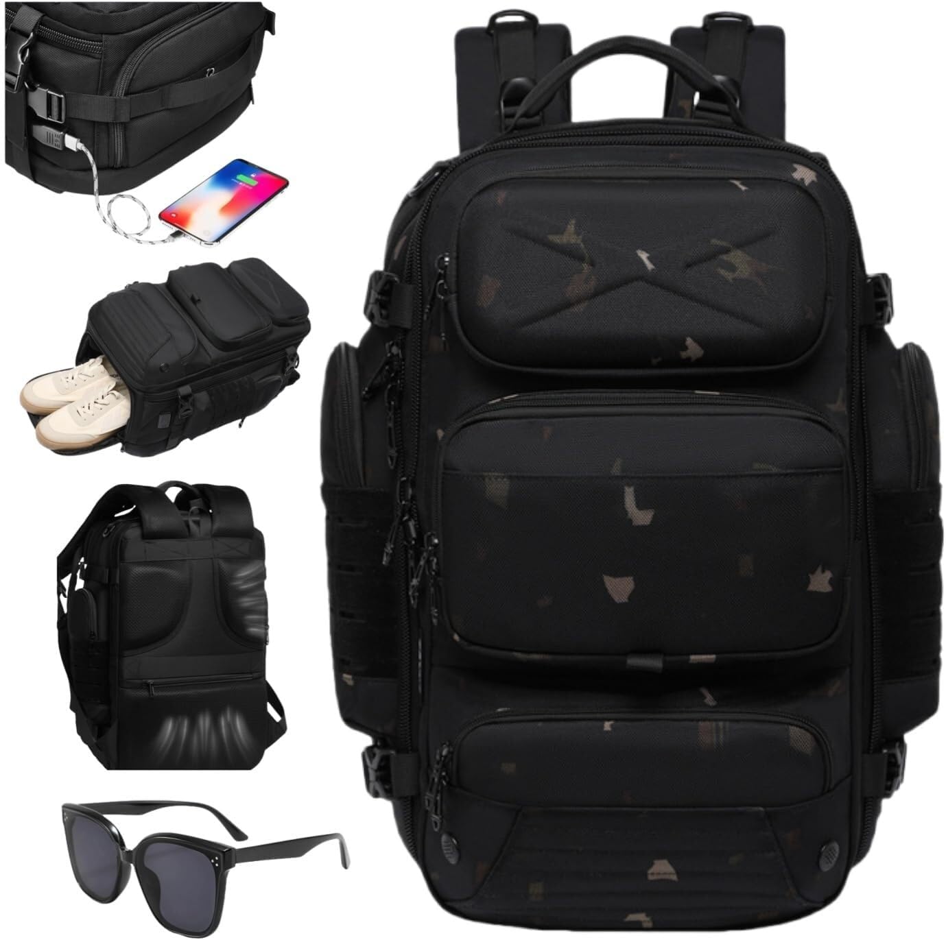 Travel Backpack for Men,Carry On Flight Approved anti theft Bag,Extra Large Laptop Backpack with USB Charging Port(Suit,48 * 20 * 30cm/18.9 * 7.87 * 11.81in)