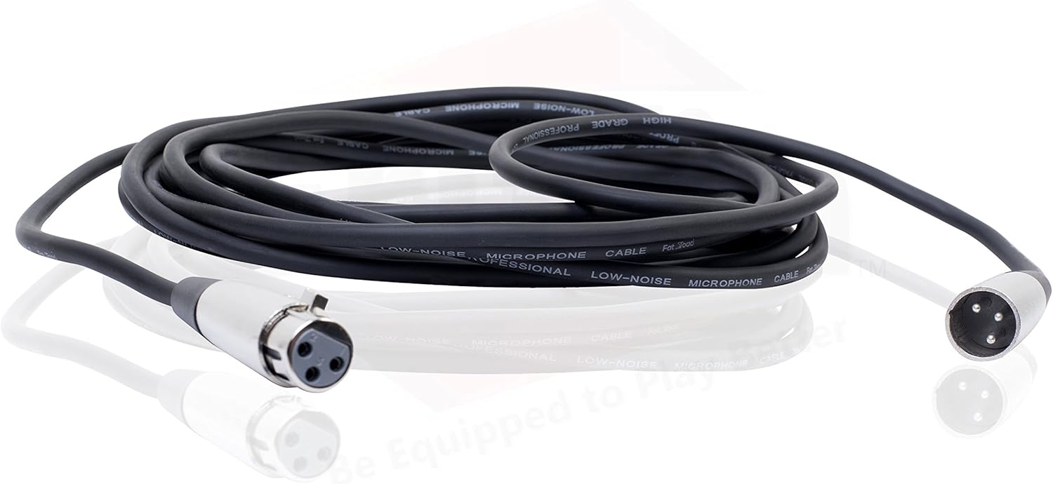 Fat Toad 20FT XLR Microphone Cables (ShieldedPRO X Series) 10-Pack – Audio Mic Patch Cords with Male to Female Connectors, Balanced for Studios