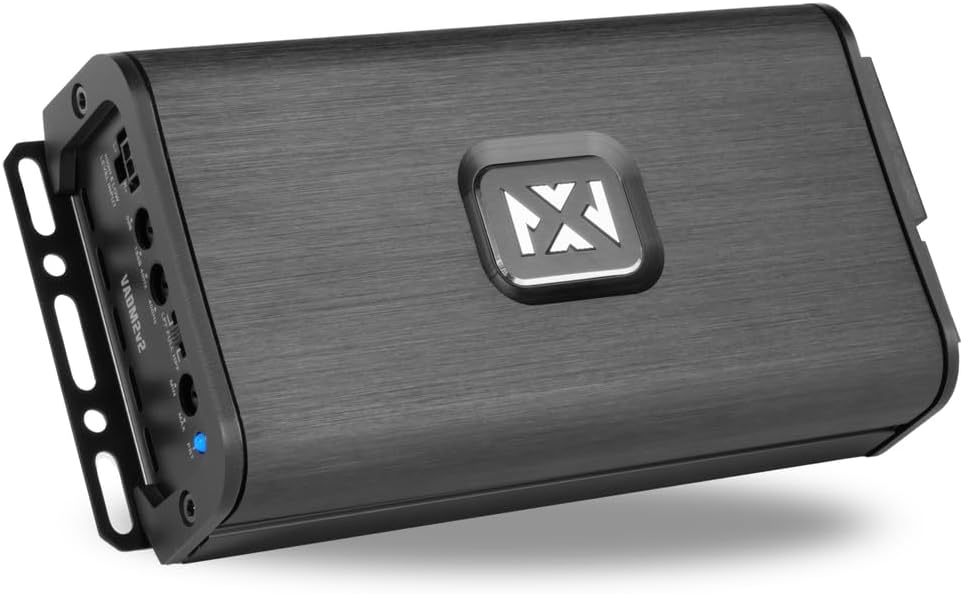 NVX VADM2v2 2-Channel Class D Amplifier 1200W Peak, 600W RMS, 2/4-ohm Stable, High/Low Pass X-Over, for Car/Truck/Marine/UTV/Motorcycle (VADM2 Version 2)