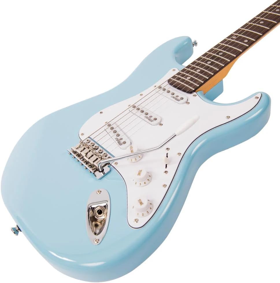 Vintage Guitars V6 Fillmore Electric Guitar - Laguna Blue