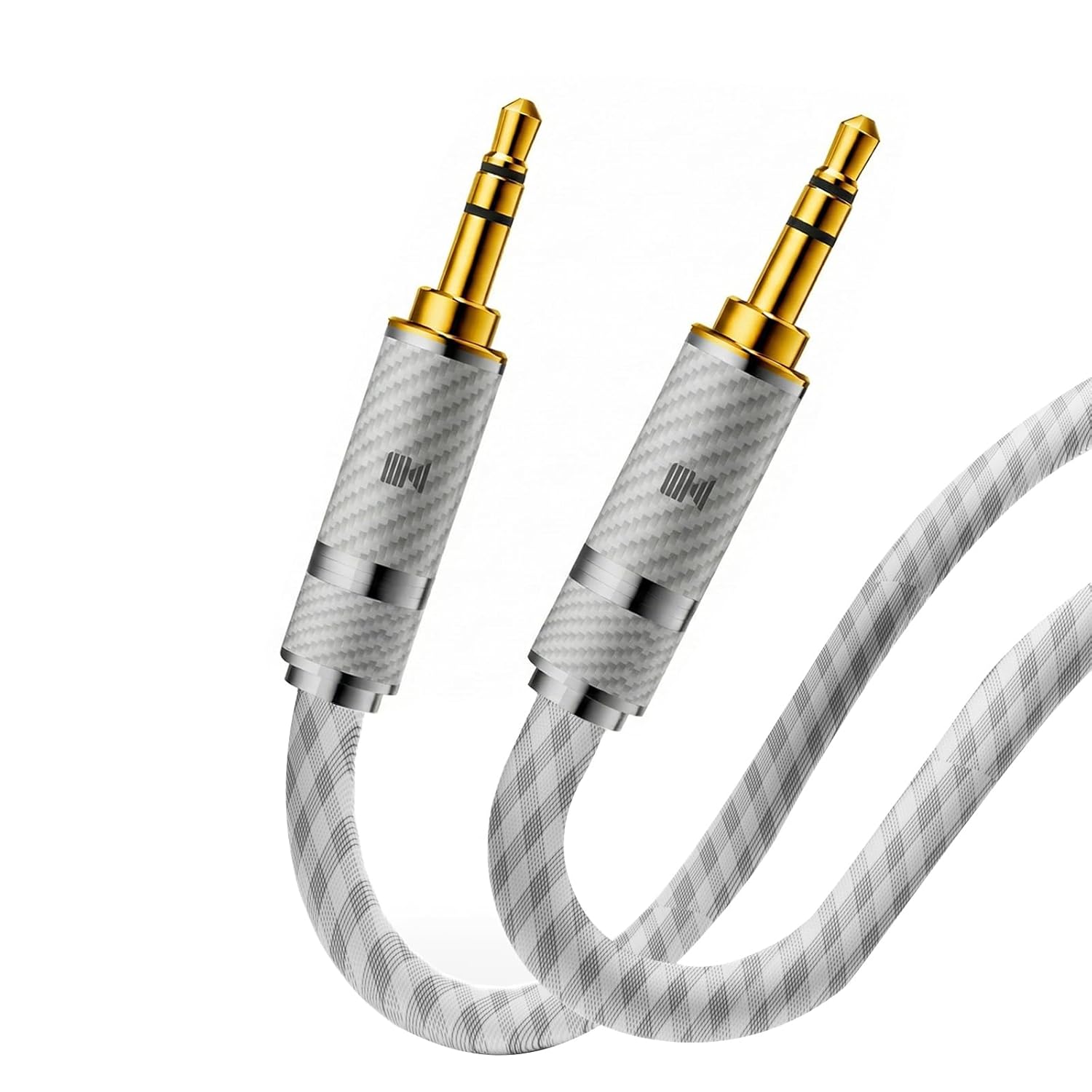 3.5mm ​Solid Silver Cable for mic and Speaker with 6N high-Purity Silver Wire for high-end Audio Applications for Pristine Sound, Professional Grade AUX Cable for Mixer and Studio use