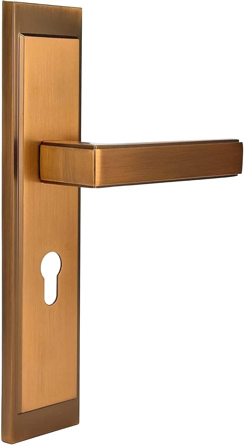 Hardware Zinc Alloy Door Lock Handle Set Modern Interior Anti?Theft Mechanical Lock for Home Bedroom, 9.4x2.0in Furniture Accessories