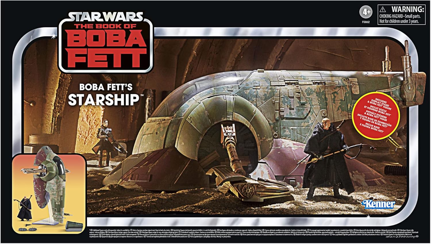 STAR WARS The Vintage Collection Boba Fett’s Starship Toy 3.75-Inch-Scale The Book of Boba Fett Vehicle, Toys for Kids Ages 4 and Up