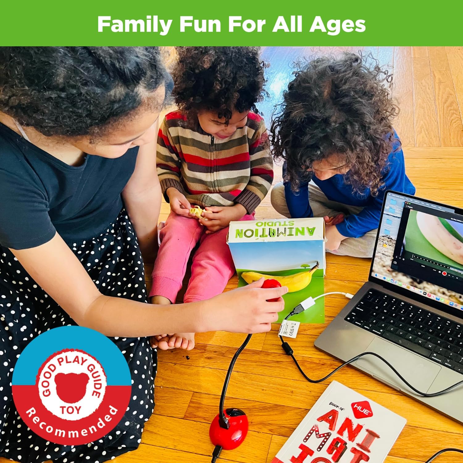 HUE Animation Studio: Complete Stop Motion Kit (Camera, Software, Book) for Windows/macOS (Blue) with Carry Case