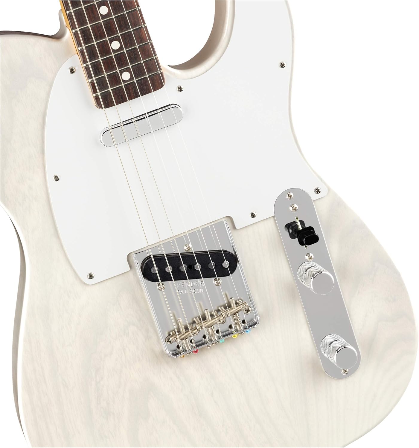 Fender Jimmy Page Mirror Telecaster Electric Guitar, White Blonde, Rosewood Fingerboard