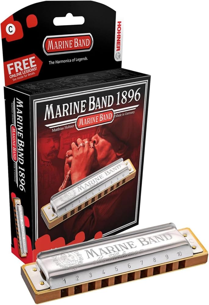 Hohner Accordions 1896 Harmonic Minor Marine Band Harmonica E (1896BX-ME)