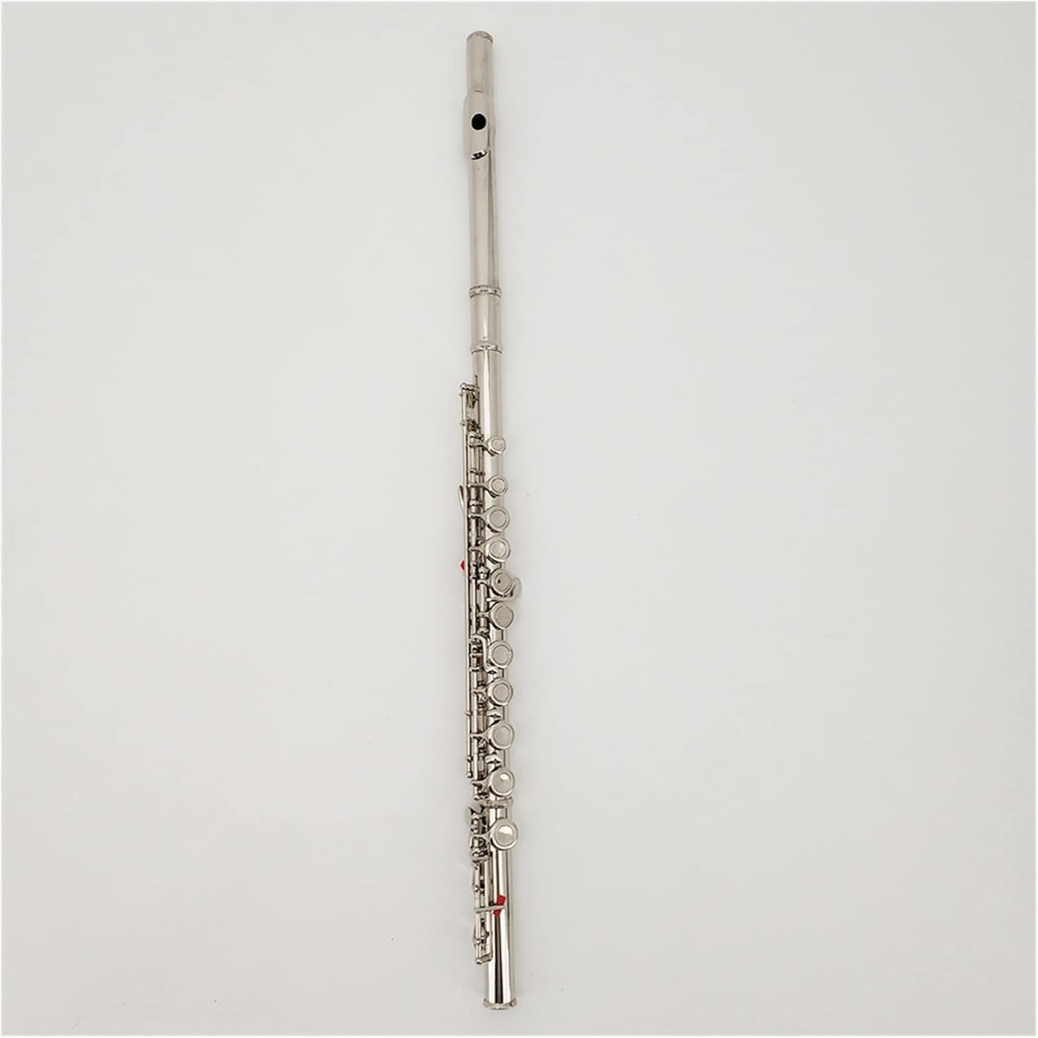 Flutes Musical Instrument Beginners Practice Wind Instrument C Key 16-Hole Flute Opening Key Plus E Key Silver-Plated White Copper Tube Body