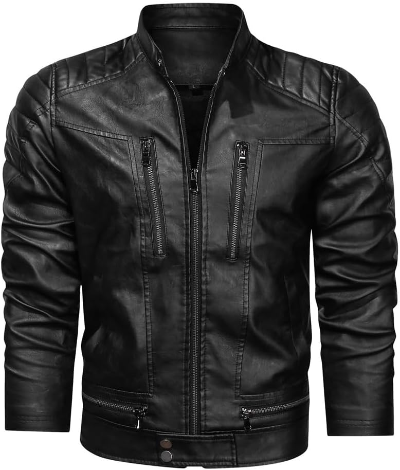 Winter Collar Men's Jacket Motorcycle Racing Suit Padded Youth Thin Coat