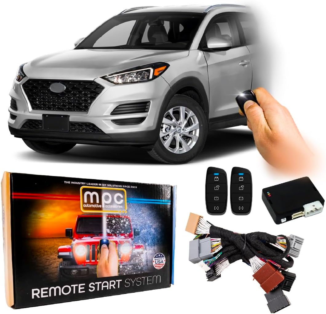 MPC Remote Start Kit Compatible with Hyundai Tucson 2017-2021 || Plug and Play || 4-Button Long Range Remotes || USA Tech Support