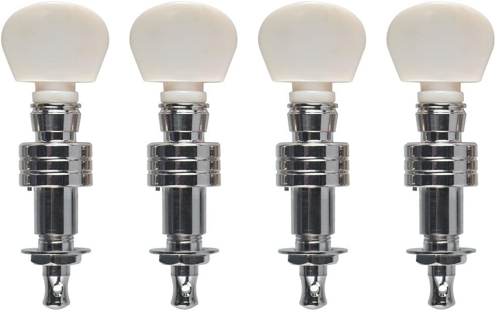 Golden Gate P-147 Deluxe Banjo Tuners – Nickel-Plated – Set of 4 – 4:1 Planetary Gear System – Fits 5-String Banjos